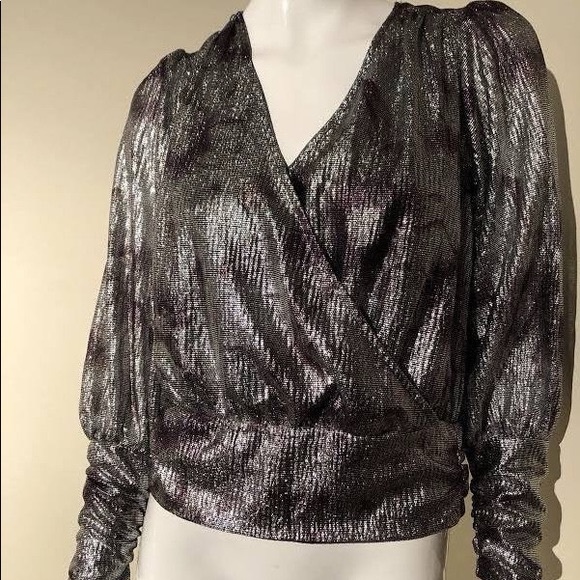 MAISON D’AMELIE PARIS | Shimmery Long Sleeve Blouse Sz XS - Picture 1 of 9
